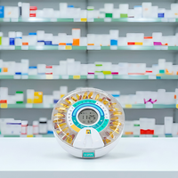 Dispensador de Pastillas Automático Inteligente con Alarma, Organizador Electrónico de Pastillas para 28 Días, para Personas Mayores, Vitaminas y Medicamentos, Fácil de Usar
