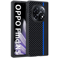 Étui de protection pour téléphone Oppo Find N3, motif en fibre de carbone de luxe, ultra fin, charge sans fil, antichoc, pour OnePlus Open