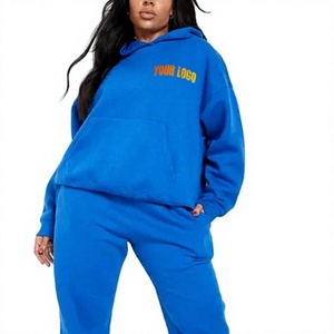 Sudadera con Capucha Oversize de Hip Hop para Mujer, con Logotipo Personalizado y Estampado de Letras, de Punto, Forro Polar, Estilo Casual Urbano - Product Image 3