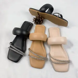 Zomer Damesontwerp Mode Lederen Glijbanen Schoenen Classic H Flat Strand Slipper Dames Sandalen Slippers Voor Indoor Outdoor