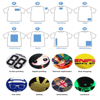 T-shirt de luxe personnalisé en coton épais pour homme, manches courtes, coupe oversize, avec logo sérigraphié, effet délavé, vierge