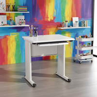 Bureau d'ordinateur en métal facile à assembler pour la maison ou la chambre à coucher, mobilier de bureau à domicile, table d'étude, petit bureau d'ordinateur