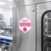 Étiquettes hexagonales destructibles en vinyle certifiées qualité, anti-déplacement, anti-contrefaçon, avec code-barres, pour inspection de machines