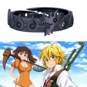 Anime réglable les sept péchés capitaux Meliodas Cosplay anneau en métal artisanat en métal