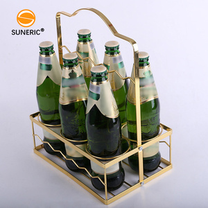 Bền 7.8cm 'lỗ kim loại chủ sở hữu giỏ cho chai thủy tinh bia có thể nước giải khát cho Bar KTV Đảng cắm trại 6 gói bia chai tàu sân bay - Product Image 3