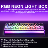 Clavier de jeu filaire AULA HERO 68HE à interrupteurs magnétiques mécaniques, RGB, remplaçable à chaud, déclenchement rapide, retour 8K, pour joueurs d'e-sport