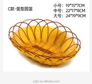 Direct Manufacture Woven Poly-<strong>Wicker</strong> <strong>Basket</strong> Food Fruit Vegetables &amp; Bread Serving Tabletop Snack Plate &amp; Storage <strong>Baskets</strong> - Product Image 6