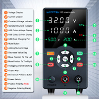 Alimentation DC réglable Wanptek GC3010H 30V 10A, source de laboratoire haute précision avec charge rapide USB