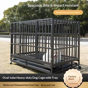 Jaula Plegable para Perros y Gatos Grandes, Medianos y Pequeños, con Ruedas Móviles y Pintura Antioxidante para Labrador y Golden Retriever - Product Image 4