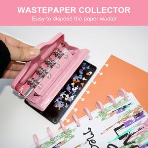 Alat Pembuat Lubang Kantor Kustom Pelubang Logam Kertas Pegangan Tangan untuk Notebook Disbound - Product Image 5