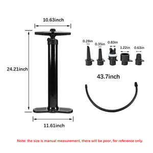 Pompe à air à main haute pression à <span class=keywords><strong>action</strong></span> unique DoubleAction 26psi Pompe à air à main pour gonflables - Product Image 1