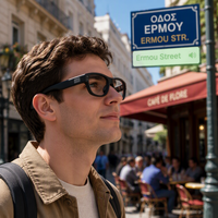 Lunettes d'interprétation IA avec sous-titres vocaux, batterie 8 heures, monture légère pour réunions et voyages, lunettes AR