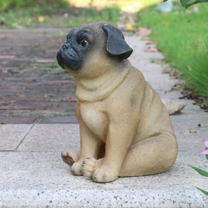 Résine <span class=keywords><strong>miniature</strong></span> bouledogue <span class=keywords><strong>chien</strong></span> carlin figurine, la vie comme décor de jardin en polyrésine animale statue de français # - Product Image 6