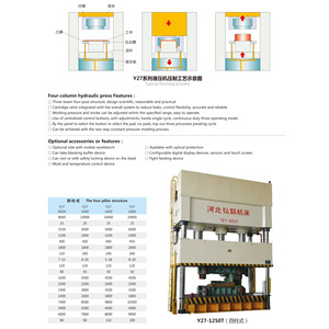 Presse hydraulique simple action Hebei Hongkai Machine Tool Y27 200 tonnes pour le forgeage des métaux - Product Image 5