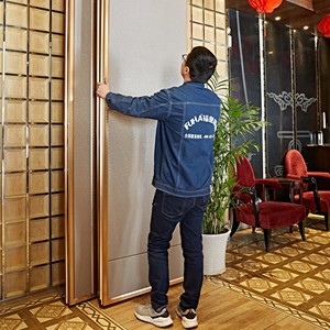 Modern Acoustic Folding <strong>Partition</strong> <strong>Wall</strong> Removable <strong>MDF</strong> Sliding <strong>Wall</strong> Panels for Office Gym Melamine Material for School Villa - Product Image 4