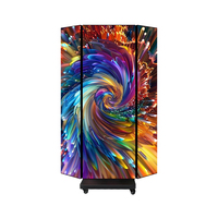 Pantalla LED Plegable de Alta Calidad para Publicidad en Interiores, Video Wall LED Portátil, P1.5-P2.5 HD GOB, Pantalla LED Tri-Plegable