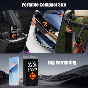 <strong>Portable</strong> <strong>Tire</strong> Inflator Air Compressor Smart 150 PSI 4X Faster Digital Gauge Emergency Light For Car/Bicycle/Motorcycle - Product Image 5