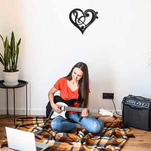 Décoration <span class=keywords><strong>murale</strong></span> musicale moderne en métal en forme <span class=keywords><strong>de</strong></span> cœur, notes <span class=keywords><strong>de</strong></span> <span class=keywords><strong>musique</strong></span>, panneau mural suspendu pour salle <span class=keywords><strong>de</strong></span> <span class=keywords><strong>musique</strong></span>, chambre à coucher, salon ou salle <span class=keywords><strong>de</strong></span> classe - Product Image 3