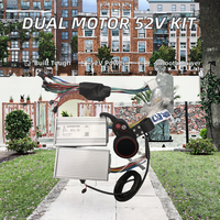 Kit de contrôleur de scooter sans balais Geofought Dual Motor zero 10X 52V 28A, entraînement avant/arrière, alliage d'aluminium, accélérateur blanc