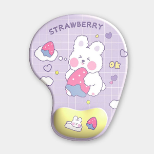 Custom Anime Cartoon Office Desk Pad Set Cute Silicone Wrist Support Anti-Slip Rubber Thickened Small <strong>Mouse</strong> Keyboard <strong>Mat</strong> Water - Product Image 2