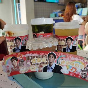 ซองใส่แก้วน้ำ Kpop แบบใส พิมพ์ลายเองได้ วัสดุ PVC/PP กันความร้อน ป้องกันรังสียูวี  ฟิล์มเคลือบ  ของขวัญ  ถุงพิมพ์ลายดิจิตอล - Product Image 4