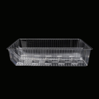 Plateau intérieur jetable transparent à 2 compartiments pour l'emballage de snacks et de pâtisseries (ODM/OEM)