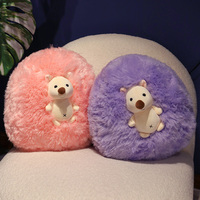 Peluche hérisson ronde super douce et moelleuse, personnalisée, mignonne, pour enfants, anti-stress, unisexe, jouet de sommeil