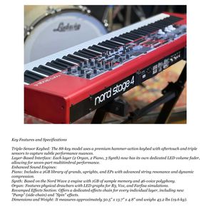 <span class=keywords><strong>Clavier</strong></span> <span class=keywords><strong>numérique</strong></span> Jelo <span class=keywords><strong>d</strong></span>'<span class=keywords><strong>occasion</strong></span> Nord 4 Stage 88 touches, 95% neuf, quatrième génération, <span class=keywords><strong>clavier</strong></span> <span class=keywords><strong>d</strong></span>'effets performant haut de gamme - Product Image 6