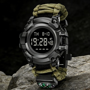 Montre de sport pour homme SHUAIKE, étanche, affichage numérique LED, multifonction, grand cadran, montre électronique, style G, montre pour homme - Product Image 1