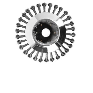 Cabezal de desbrozadora industrial giratorio de 4 tiempos con cepillo de acero, rueda de alambre de acero trenzado de 6/8 pulgadas, accesorio de desbrozadora a gasolina de acero inoxidable - Product Image 6