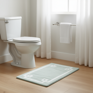 Alfombra de Baño de Algodón con Diseño Geométrico Minimalista, Rectangular, 20x30, Premium - Product Image 2