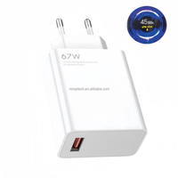 Vente en gros à bas prix pour chargeur Mi Turbo Charge 67W 120W, prise EU US UK, adaptateur d'alimentation à charge rapide, câble Type C 6A