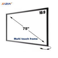 SFMIN Pantalla LED LCD HD1080 de 75 Pulgadas y 240 Hz para Marco Multitáctil con Módulo Táctil de 20 Puntos para TV Portátil