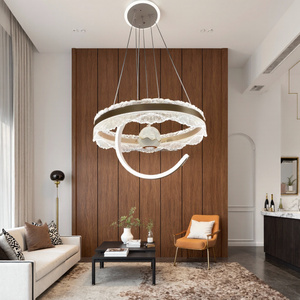 2026 moderno lujo onda acrílico círculo colgante luz <span class=keywords><strong>Lampars</strong></span> Tricolors nuevo pequeño candelabro colgante para el hogar onda decorativa - Product Image 1