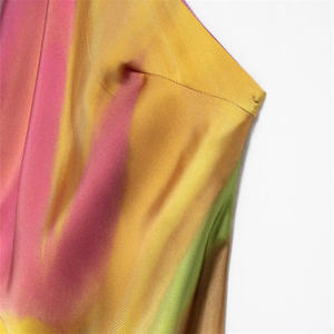 SHENZHU 2024 all'inizio dell'autunno abito da donna nuovo con stampa Tie-Dye scollo all'americana allacciato senza schienale abito lungo dolce modello n. 8505157 8690161 - Product Image 4