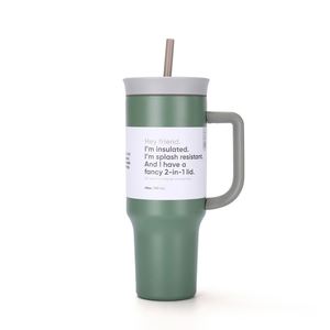 40Oz Stainless Steel Modern Minimalist <b>Large</b> Capacity Vacuum Insulated Coffee Thermos Tumbler <b>Cup</b> Mug With Drop-Resistant Design - Product Image 1