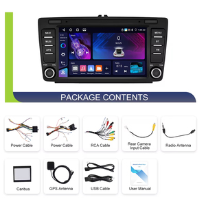Autoradio Android Podofo 8'' 4+64G CarPlay/Android Auto sans fil GPS WIFI BT FM RDS pour Skoda Octavia II/MK2 /Yeti/Rapid - Product Image 6