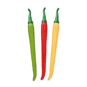 BECOL Wholesale Creative Plastic Gel Pen Novelty Chili Pepper Shape Gel Ink Pen with Custom Logo for Gifts