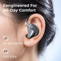Earphone Monitor In-Ear HiFi Berkabel Pabrik, Driver Dinamis 10mm, Sensitivitas 20Ω 109dB, Jack Stereo 3.5mm, Tanpa Mikrofon, Grosir OEM Bluk