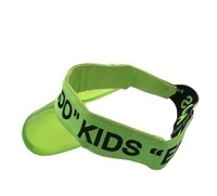 Casquette de soleil pour enfants en plastique transparent avec visière, bande élastique, protection UV, respirante, décontractée, pour sports de plein air, été, plage