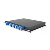 Module enfichable 8CH 100GHz DWDM MUX DEMUX LGX avec moniteur/extension/ports 1310nm LC/UPC double fibre 8 canaux Mux Demux Dwdm