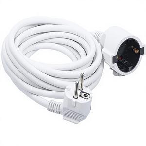 Cable alargador color blanco 3 metros 5m tipo H05VV-F 3x1,5mm² enchufe Schuko 16A 250V 3680W Other Don Feliz Made - Product Image 1