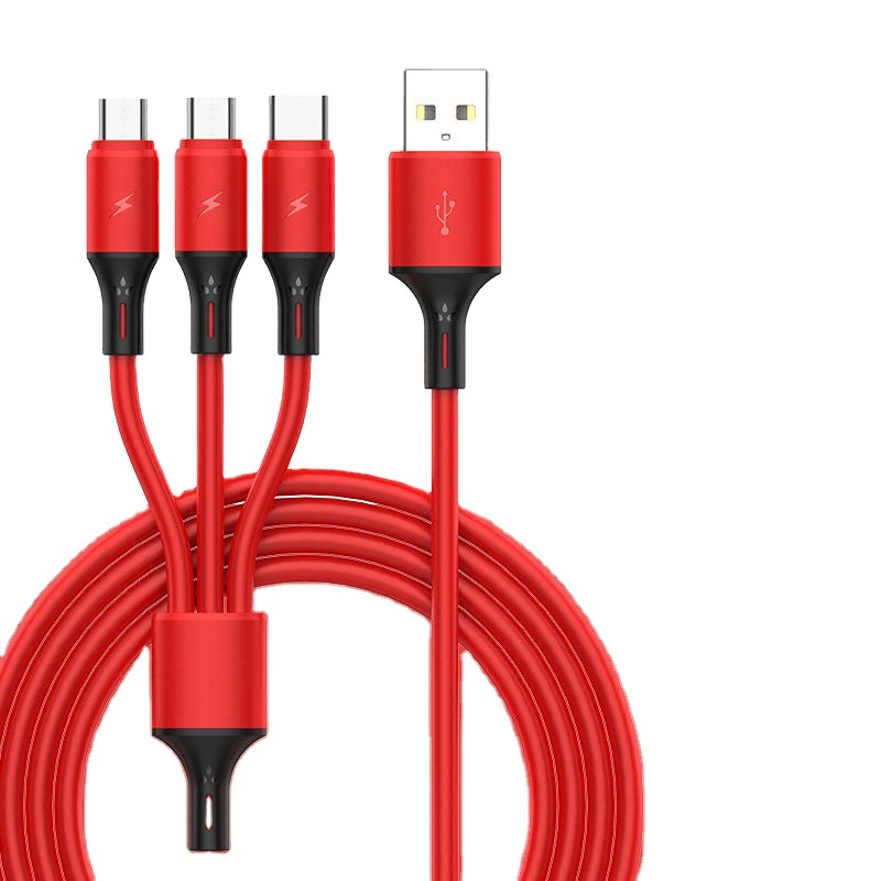 3 в 1 USB-кабель для внешнего аккумулятора Micro USB Type-C Быстрая зарядка Kable для iPhone 13 12 11 Pro XR XS Max X Huawei зарядное устройство Шнур 1,2 м