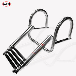 Escalera marina de acero inoxidable 316, escalera plegable oculta para yate, barandilla arqueada, escalera de lanzamiento telescópica - Product Image 1