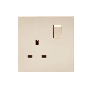 Hot sale electric switches and sockets white 1 gang 13A DP wall switched socket with indicator