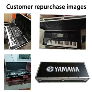 Valise de <span class=keywords><strong>guitare</strong></span> basse antichoc en aluminium Eva produite en usine étui de transport en plastique Roland <span class=keywords><strong>Yamaha</strong></span> étui de vol de roue de clavier - Product Image 3