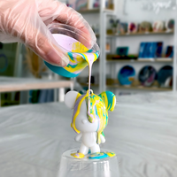 Kit de sculpture d'ours en résine à construire soi-même – Figurine fluide artisanale en résine, tailles 18/23/33/53 cm – Décoration artistique et de collection