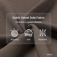 Housse de canapé en tissu velours hollandais tricoté moderne super doux 100% polyester à imprimé léopard pour ameublement textile