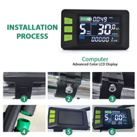 Computadora Electrónica para Ciclismo con Pantalla LCD P3C, Velocímetro, Odómetro, Accesorios para Bicicleta Eléctrica, Cableado para Bicicleta de Carretera/Bicicleta de Montaña
