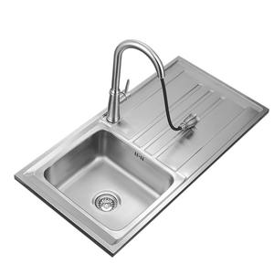 حوض مطبخ فردي من الفولاذ المقاوم للصدأ 304/201 بحواف ضيقة ومصقولة بتقنية النانو، مصمم خصيصًا من SAIL، سميك ومثبت تحت السطح - Product Image 6